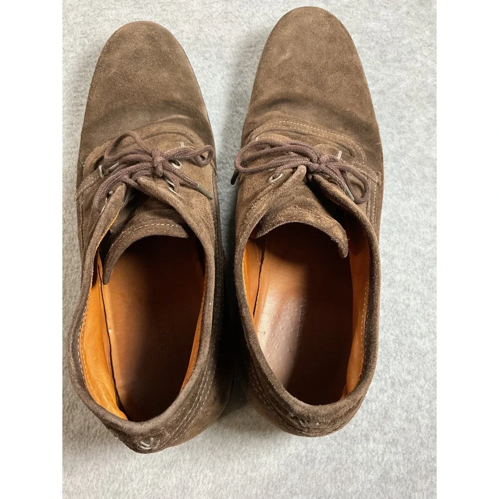 John Varvatos Mens Brown Suede Chukka Boots Vibram Sole F2400R2 Size 9